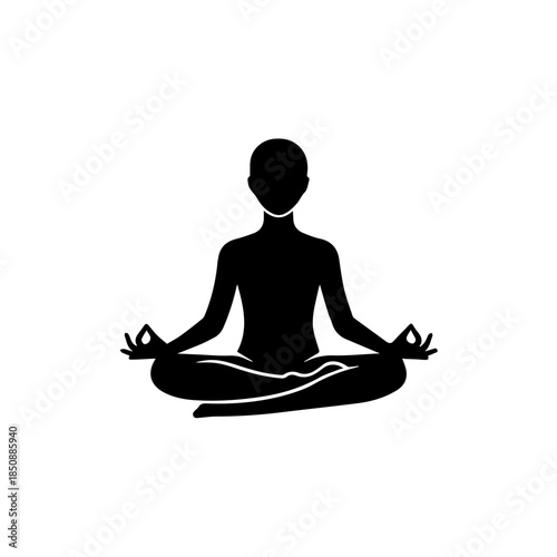 Person meditating in lotus pose