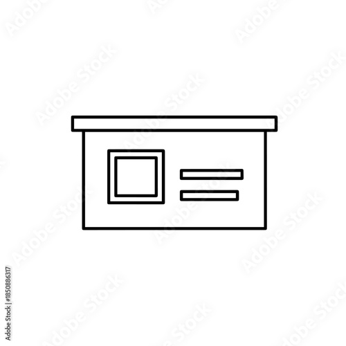 Simple desk with drawer and compartments