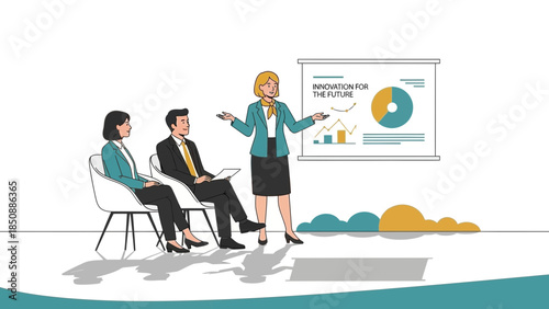 Business Presentation on Innovation for the Future with Graphs and Charts