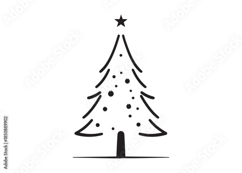 christmas tree logo silhouette vector, Pine tree logo icon silhouette, Christmas Tree logo design vector illustration, vector silhouette of a pine tree logo silhouette on white background.