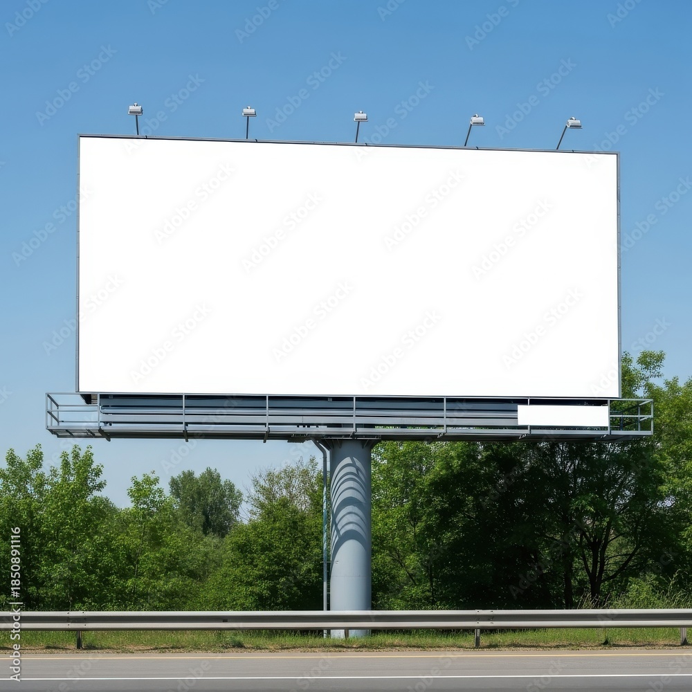 Obraz premium Blank billboard, isolated on white background