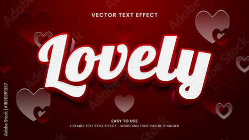 lovely editable text effect 3d vector 
