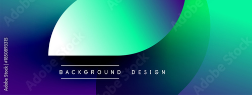 Abstract gradient background. Vivid colors blend smoothly, creating dynamic visual effect. Text reads background design.