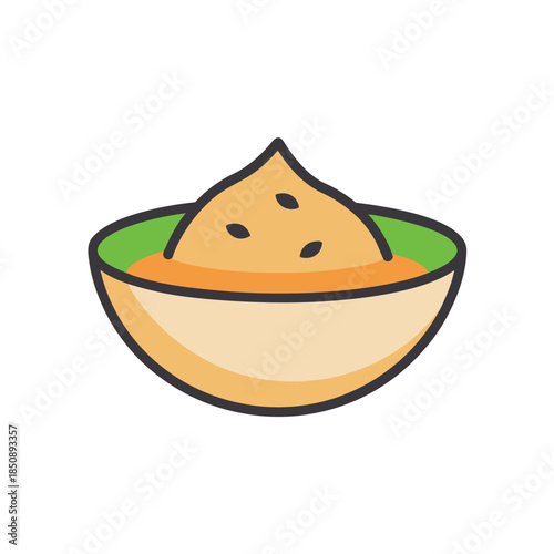 Simple illustration of food in a bowl