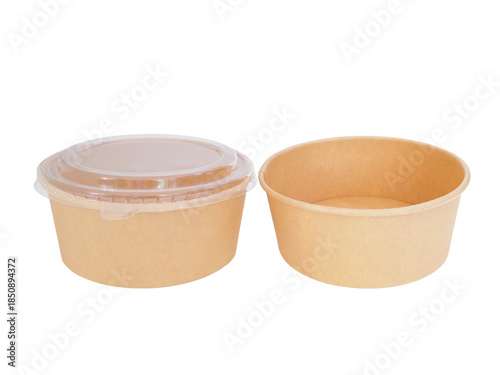 empty white square paper delivery food box isolated on white background.