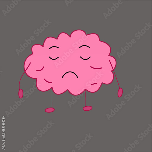 brain exhausted worried tired mental health fatigue concept healthcare blog related projects.eps