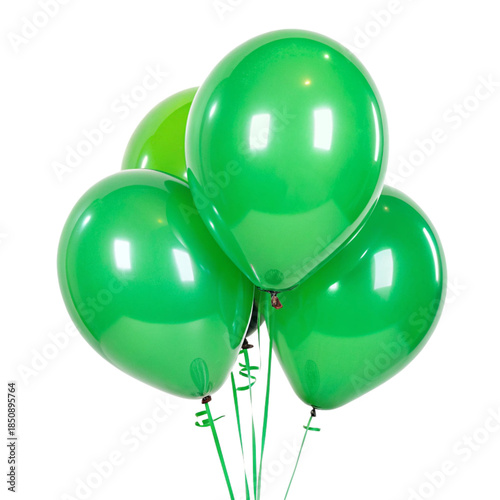 green balloons isolated
