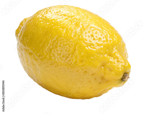 Yellow lemon on white