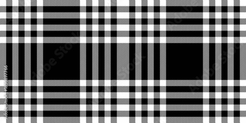 Faded fabric vector textile, individuality check pattern plaid. Tone seamless background texture tartan in white and black colors.