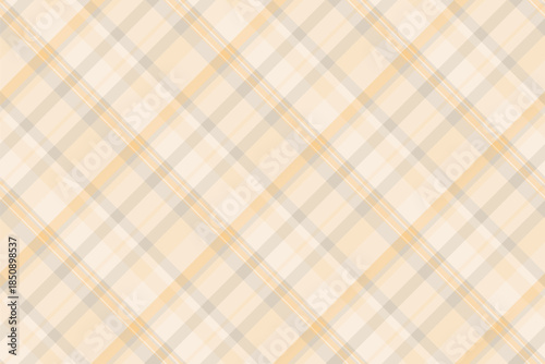 Surface tartan vector seamless, factory background fabric pattern. Worn texture textile plaid check in light and antique white colors.