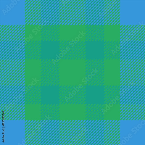 Vibrant checkered pattern. A cool blue and green textile design with a textured, diagonal weave effect. Ideal for backdrops, fabrics, or eyecatching graphic elements.