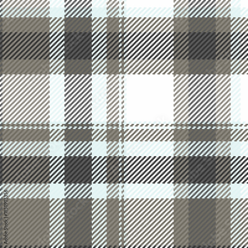 Sexy plaid check seamless, finish fabric tartan texture. Pride vector textile pattern background in white and grey colors.