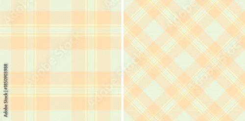 Check tartan vector of seamless background plaid with a texture textile pattern fabric. Set in summer colors for luxury bedding sets.