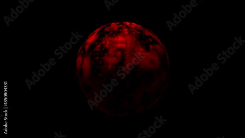 3d model sphere to represent the destruction of earth and natural resources.red rotating earth concept to denote destruction of nature and increasing global warming.climate change and global disaster.