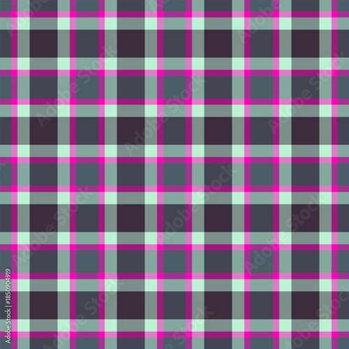 Premium background plaid textile, outline check tartan vector. Independence day seamless pattern texture fabric in pastel and pink colors.