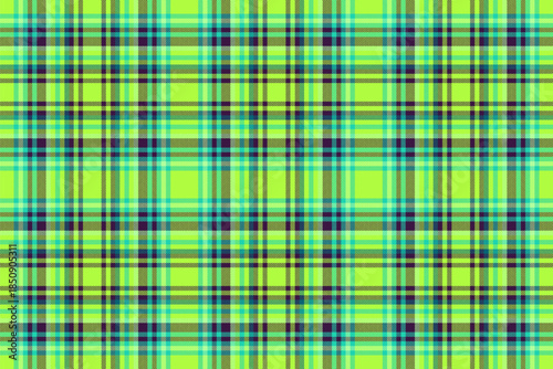 Flowing pattern fabric background, anniversary plaid tartan texture. Faded check textile seamless vector in green and dark colors.