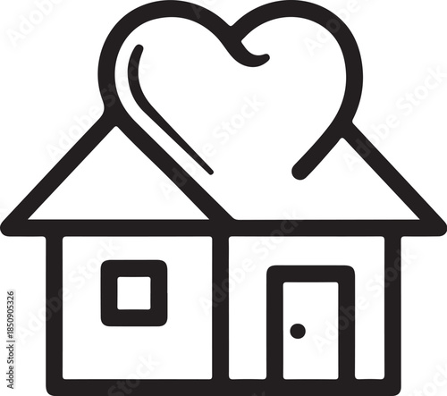 50 Home Love Heart House Icon Set Bundle