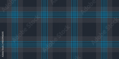 Comfort background plaid check, style fabric tartan vector. Pillow pattern seamless texture textile in dark and cyan colors.