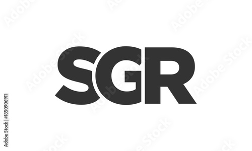 SGR logo design template with strong and modern bold text. Initial based vector logotype featuring simple and minimal typography. Trendy company identity.