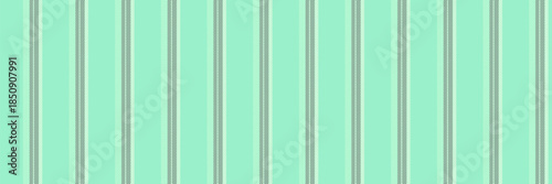 Sold texture lines fabric, sew seamless stripe background. Veal textile pattern vertical vector in mint and light colors.