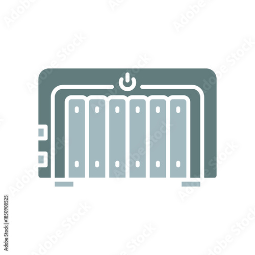 nas storage black line icon. Vector isolated element