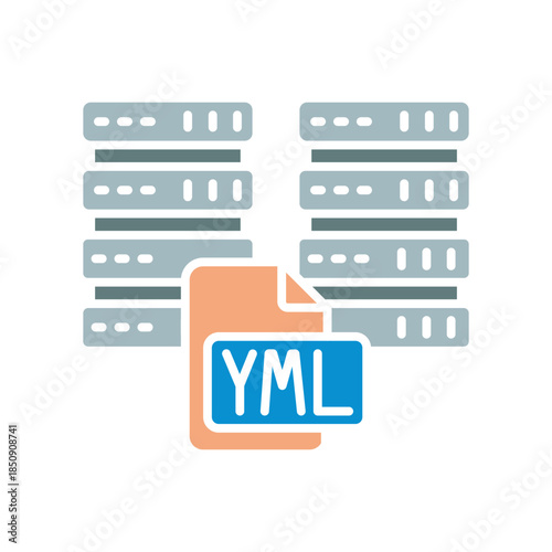 docker compose black line icon. Vector isolated element