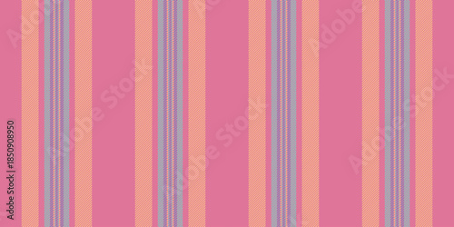 Choose lines stripe pattern, wear vertical fabric background. Oriental vector texture seamless textile in pink and orange colors.