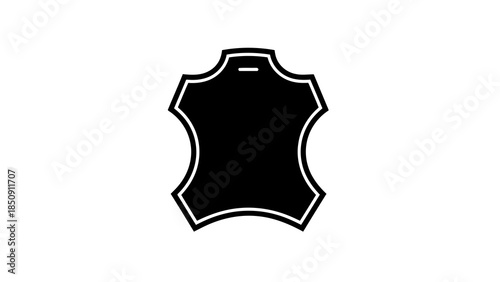 Leather symbol icon isolated on white background vector silhouette of material