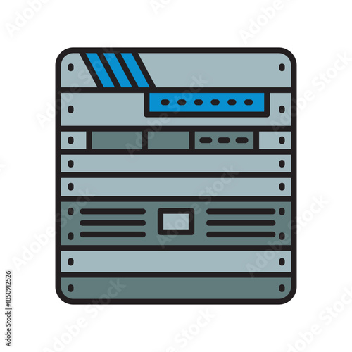 home lab setup black line icon. Vector isolated element