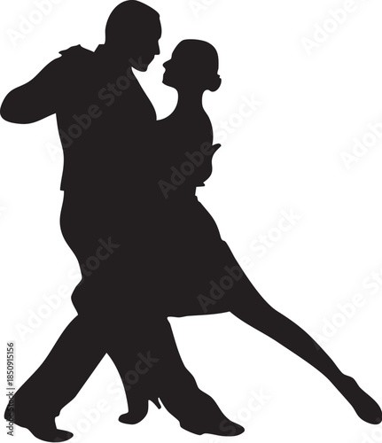 Argentine tango Dance Silhouette, dancing, animals, performing Arts png