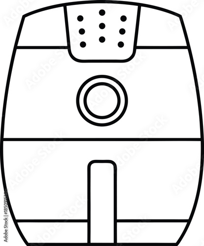 air fryer   air fryer    line art vector illustration on transparent background