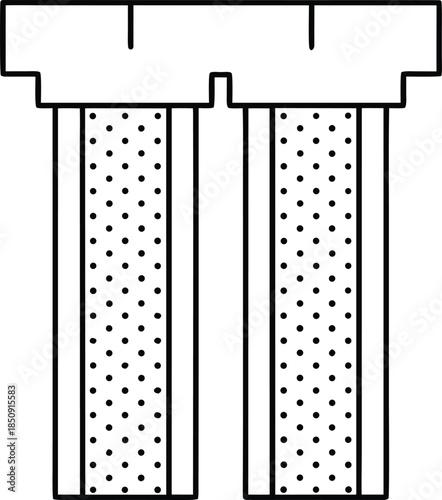 countertop water filter   water filter line art vector illustration on transparent background