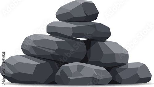  Isolated a stone rocks, stability, concept, heap, pile, harmony, white, spa, nature, isolated, stones, stack vector art with white background. 