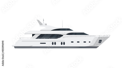 Modern Luxury Yacht Illustration
