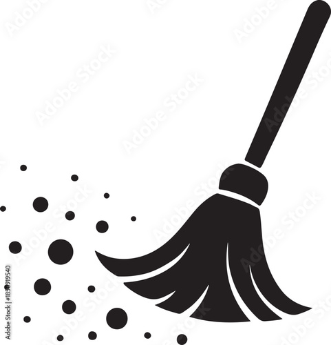 Cleaning dust icon representing dust removal, housekeeping, and maintaining a clean environment.