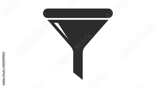 Modern funnel icon for business process optimization and efficiency, Generative AI.