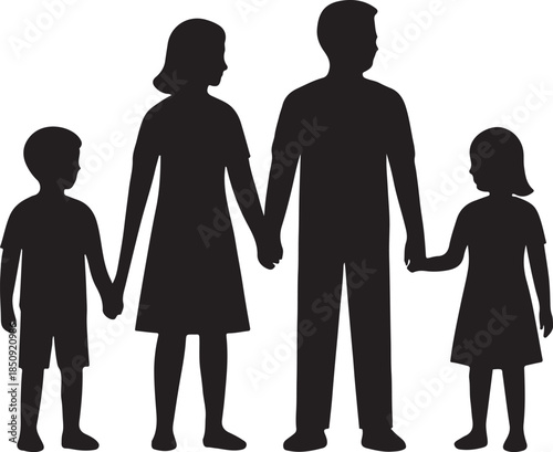 Family size icon representing household members, family structure, and population demographics concept.