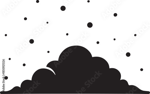 House dust icon representing indoor particles, allergens, cleaning, and home hygiene awareness concept.