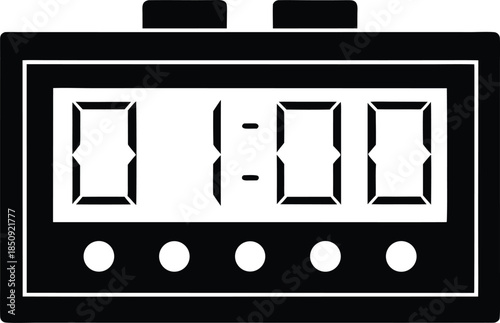 New Year Countdown Clock Illustration