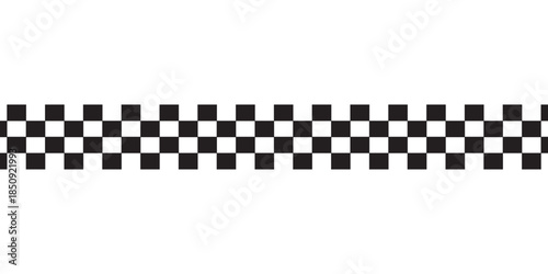 Black and white checkered rectangular frame. Square racing checkerboard pattern. Chessboard geometric pattern. Rally checkerboard pattern. Finish racing frame