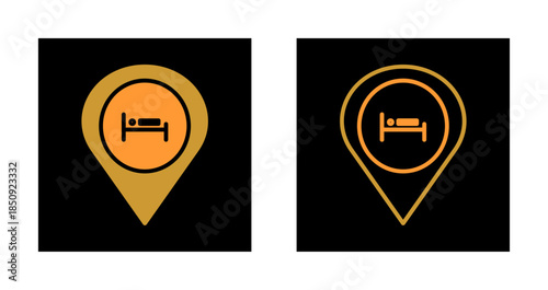 Hotel Map Icon Design
