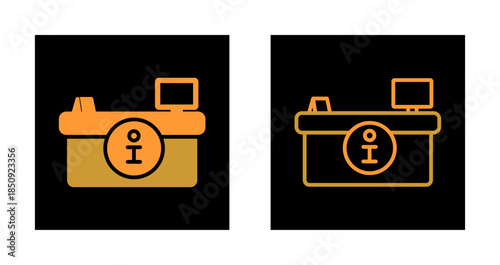 Hotel Front Office Icon Design