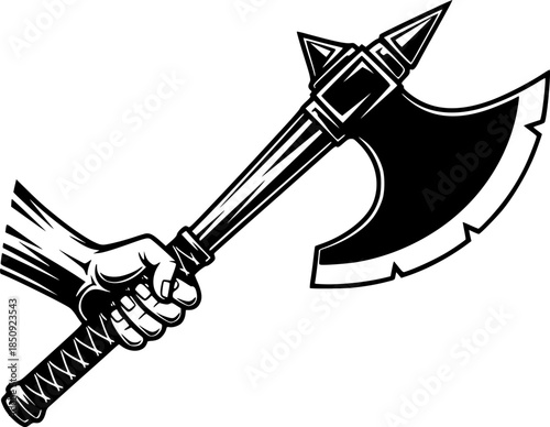 Axe Emergency Equipment Vector Silhouette Illustration