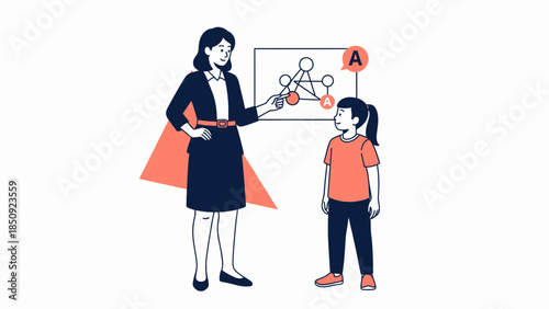 Teacher Explaining Complex Network Concepts to a Student in an Educational Setting
