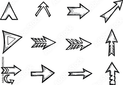 Arrow Collection Hand-Drawn Directional Elements for Design Projects