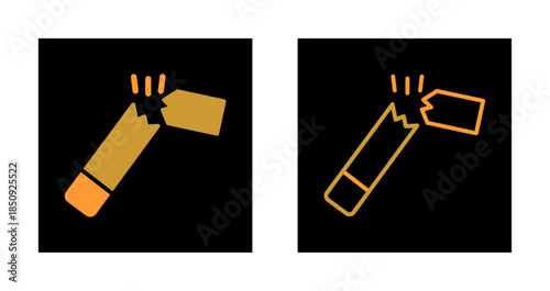 Broken Cigarette Icon Design