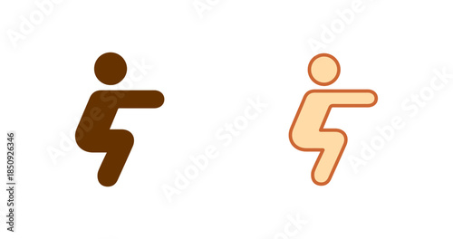 Squat Vector Icon