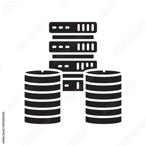 raid setup black line icon. Vector isolated element
