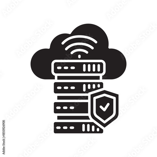 reverse proxy setup black line icon. Vector isolated element