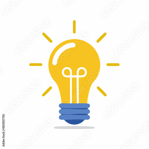 Bright lightbulb idea shining with inspiration and innovation